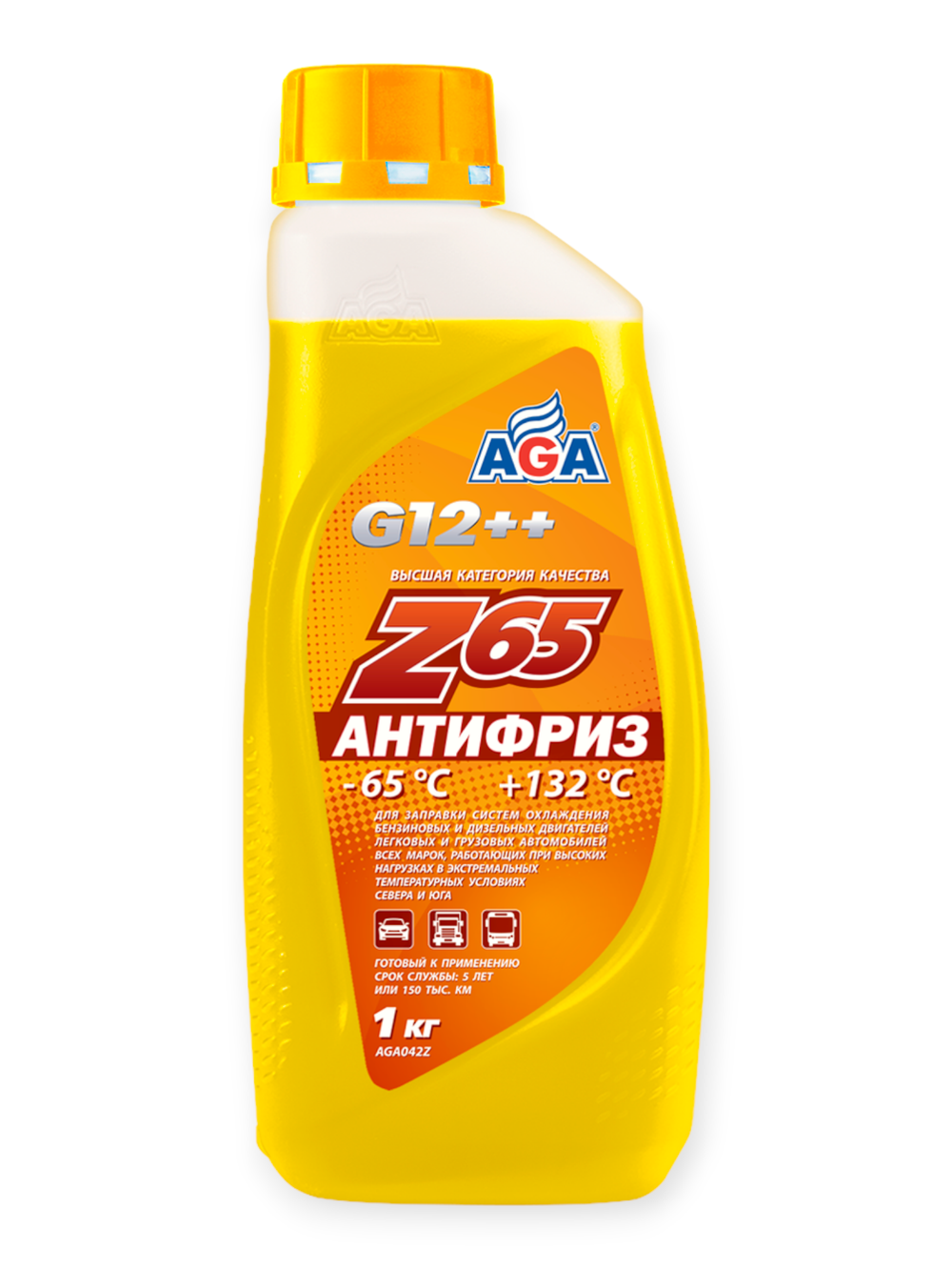 Антифриз AGA Z65 G12++ желтый -65 1кг.