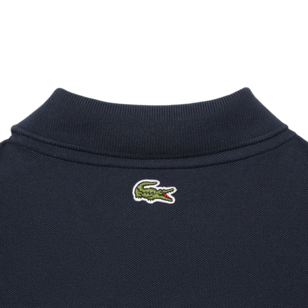 Теннисное поло Lacoste Classic Fit Printed Petit Piqu_ - black