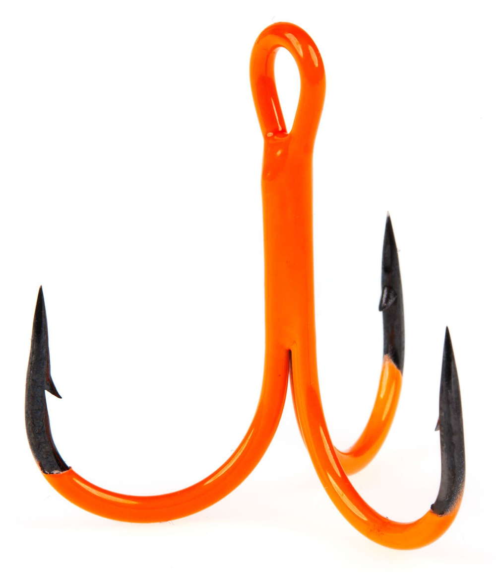 Крючки-тройники Lucky John  Orange UV LJH201 разм.K03 4 шт.