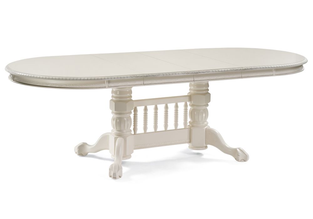 Деревянный стол Кантри 160(200-240)х107х78 слоновая кость