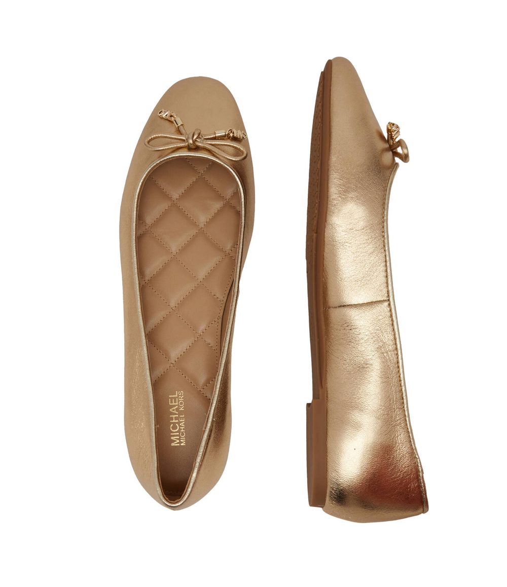 Кожаные балетки rubber Michael Kors - золотой(40F3NRFP1M)