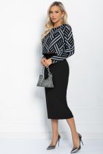 Костюм Дэрил (черный/полосы) К11199 LT Collection (Акция)