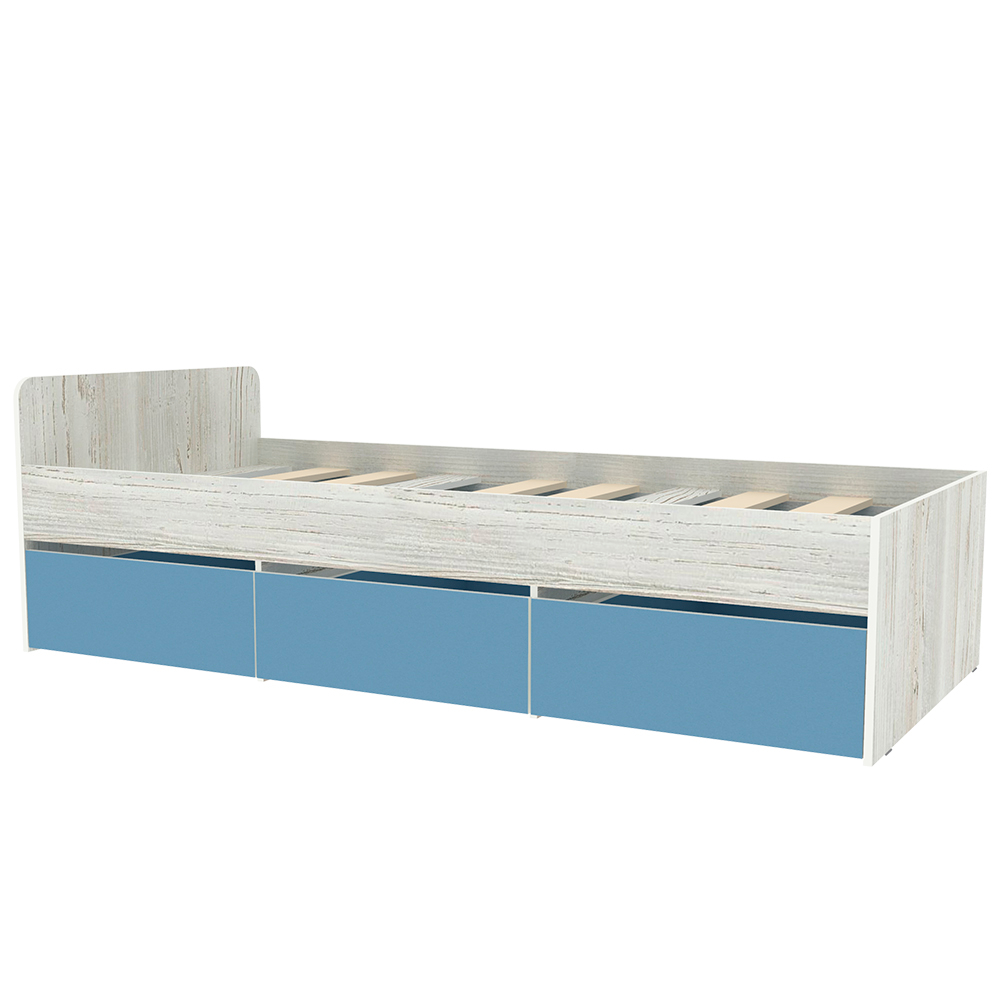 Кровать односпальная КарИВи КИВи Винтерберг Светло-синий, голубой