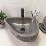 Раковина из речного камня RS-63663 (48*42*15) 0122