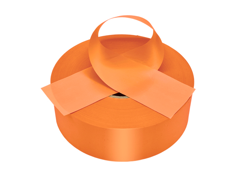 Лента плиссированная для наградных розеток. Цвет 025 светло-оранжевая.