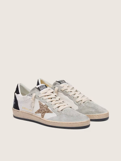 Ball Star in nappa and suede with glitter star and black heel tab