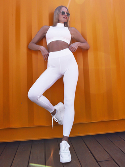 Леггинсы White Base с прямым поясом