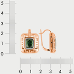 Женские серьги из розового золота 585 пробы с фианитами (арт. 20573с2)