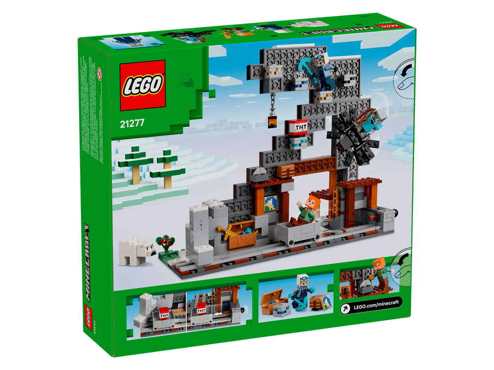 LEGO Minecraft 21277 «The Pickaxe Mine» — шахта с киркой и динамитным вагонеткой