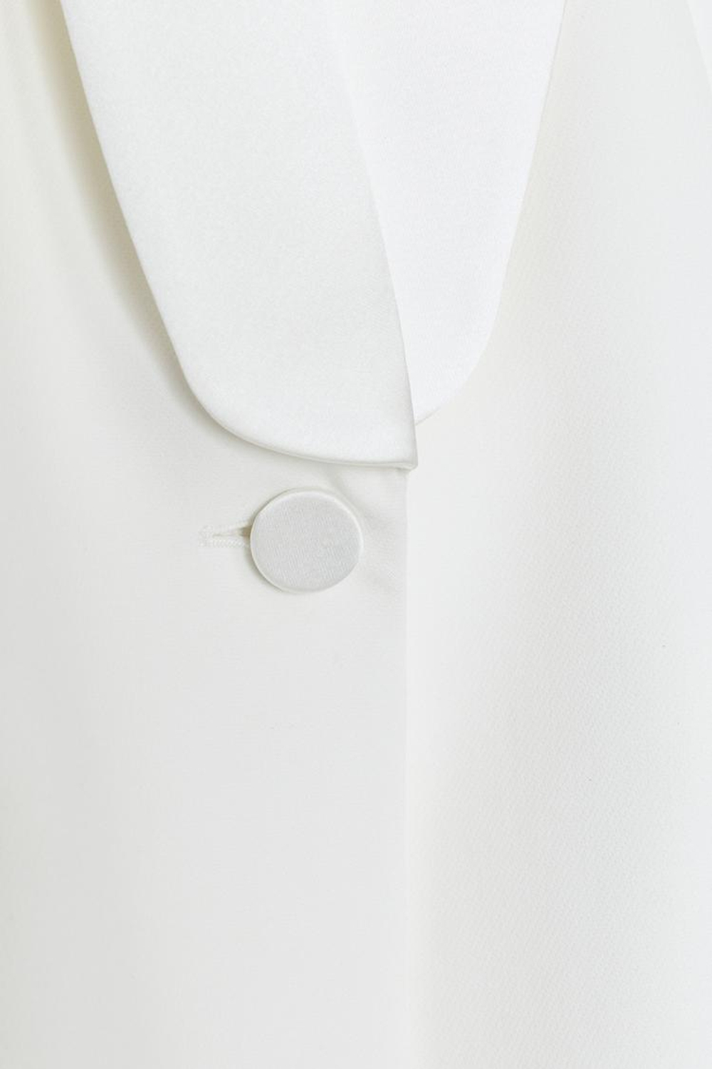 ZARA БЛЕЙЗЕР В СТИЛЕ СМОКИНГ, ЖЕЛТОВАТО-БЕЛЫЙ