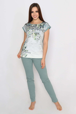 К/ж "ОЛИВКИ" футболка+брюки модель КЖ 0182 кулирка+микрофибра