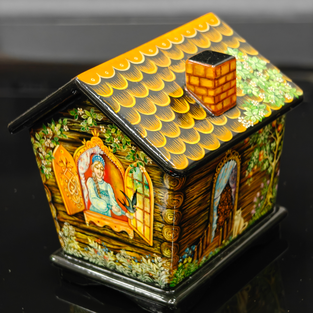 Шкатулка "Чайный домик" с ручной росписью