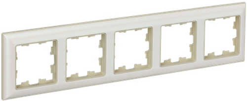 BRITE Рамка 5-местная РУ-5-Бр бежевый/жемчужный IEK