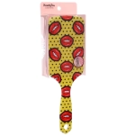 Расческа массажная прямоугольная форма «КОЛЛЕКЦИЯ ИМАНИ - ЛИНА», микс 4 дизайна, 24*7,5см (PVC упаковка)