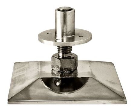 Опора регулируемая / пирамида хром D14 см, квадрат