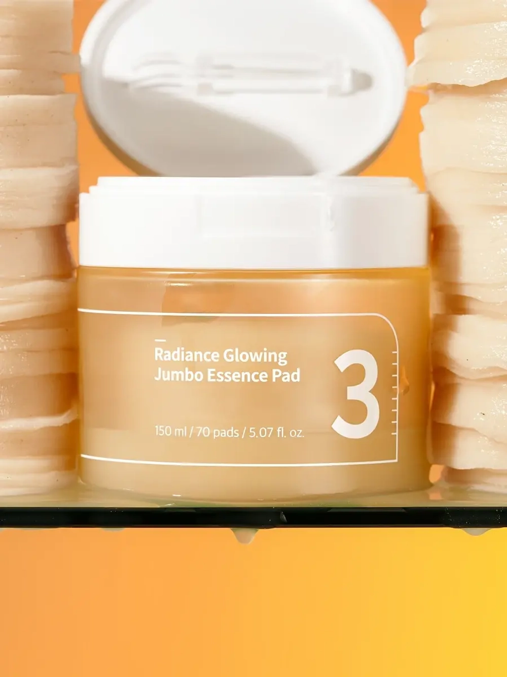 Numbuzin Питательные тонер-пэды для ровного тона и сияния кожи No.3 Radiance Glowing Jumbo Essence Pad 70 шт