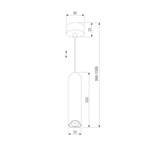 Светильник подвесной светодиодный Trio 12W 4000K  черный 50310 LED