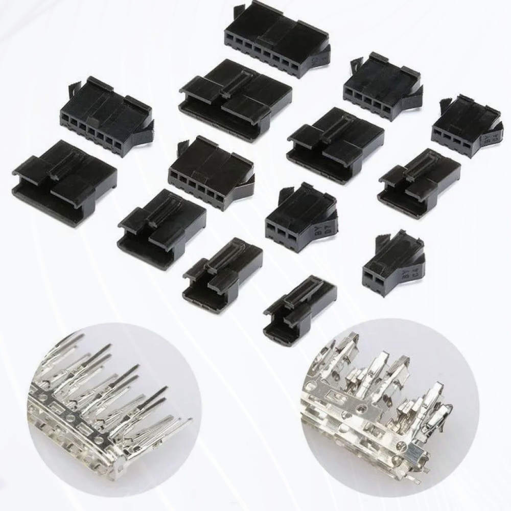 Разъем коннектор JST SM2.54 SM-2P SM-2R гнездо+штекер, папа+мама (комплект 10 шт.)