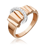 Кольцо «Очарование» из комбинированного золота c натуральными топазами white Артикул: 01-5658-00-201-1111