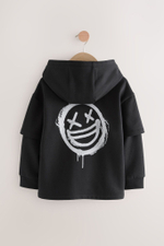 Толстовка с капюшоном для мальчика Next E43-671, Черный