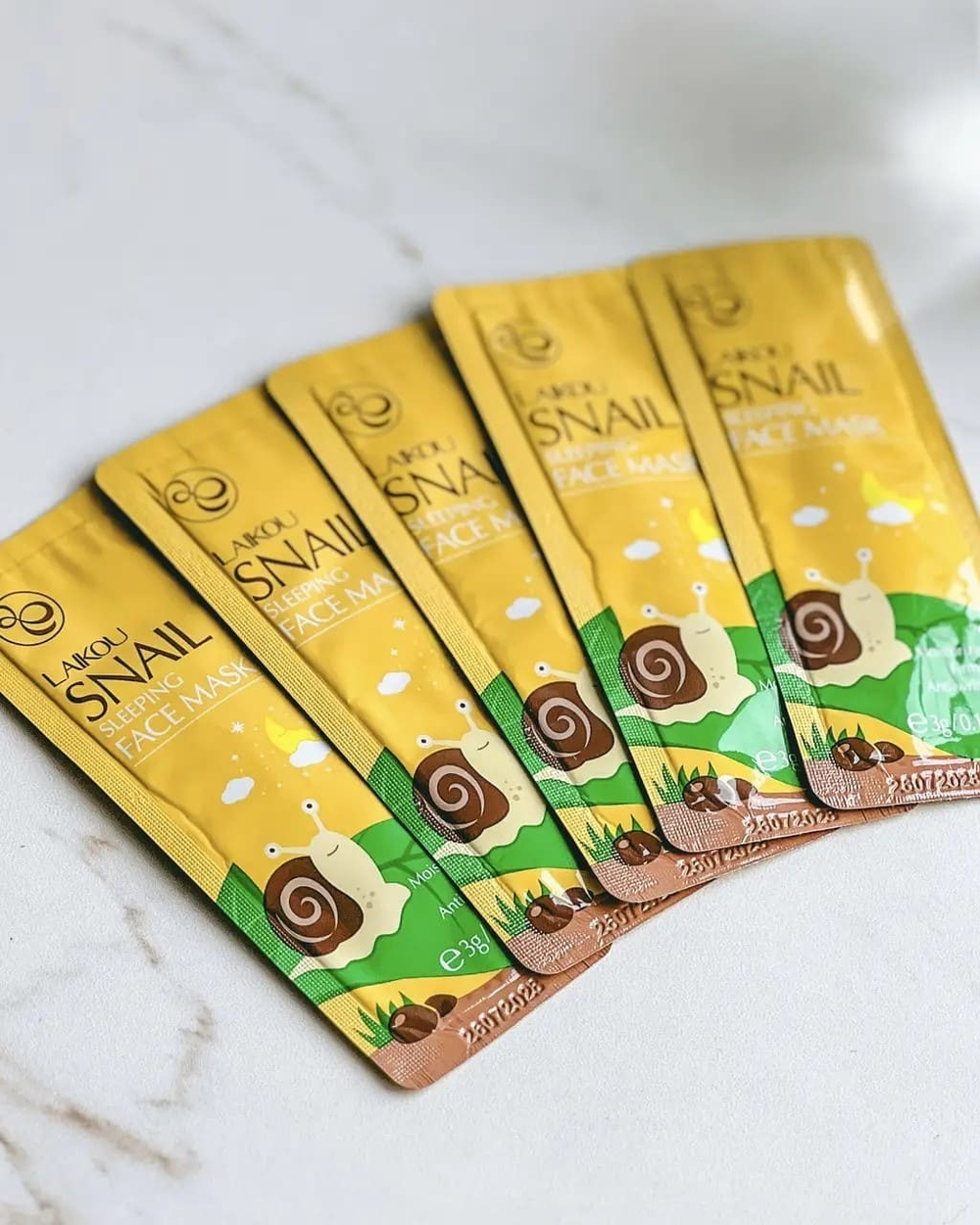 Ночная маска для лица с муцином улитки