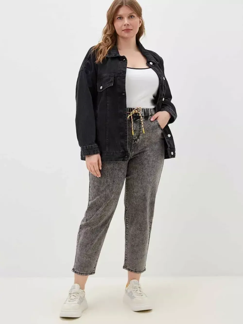 Джинсы на резинке больших размеров