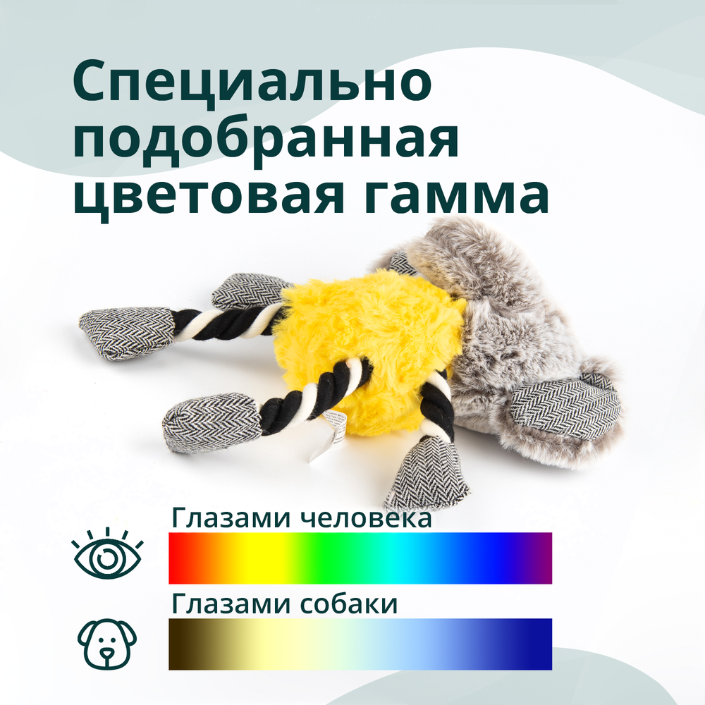 Игрушка Elder Club для собак Слон с канатом 25 см