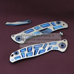 Нож Широгоров Кастом Флиппер 95 Т-узорфотография - 12