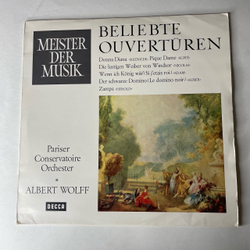 Винтажная виниловая пластинка LP Pariser Conservatoire Orchester, Albert Wolff, Beliebte Ouverturen (Германия 1977)