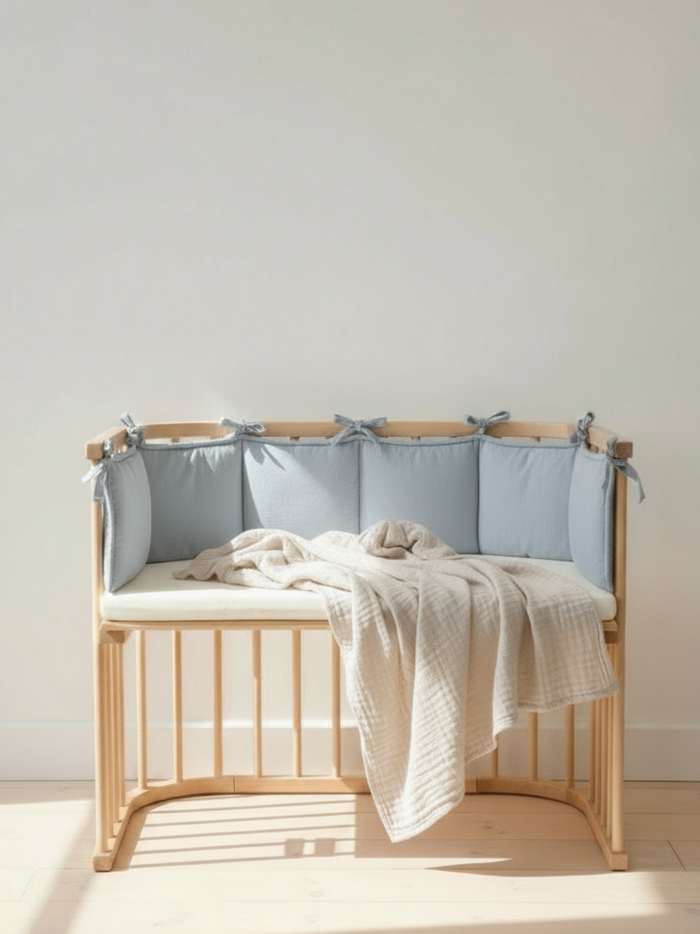 Бортик плоский голубой