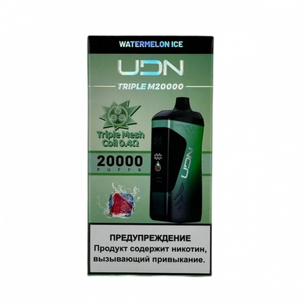 UDN Triple M20000 Watermelon ice - арбуз-лёд 20000 затяжек 20мг (2%)