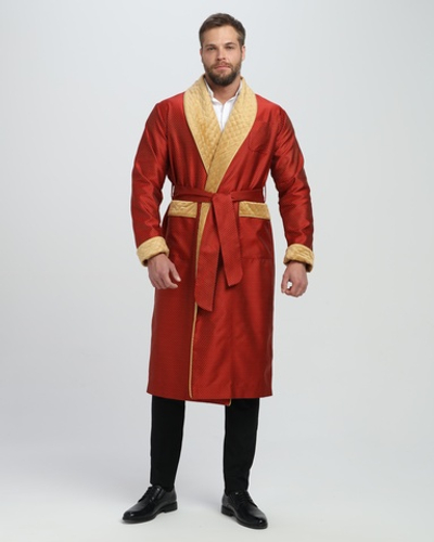 Халат жаккардовый со стеганным бархатом