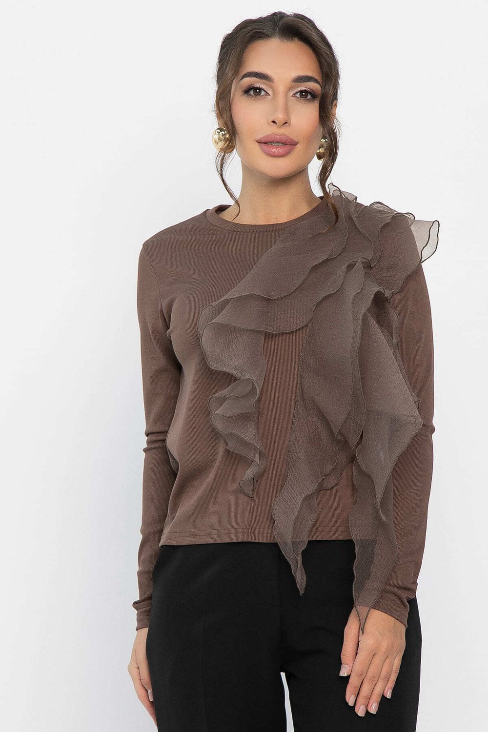 Блуза Риана (коричневая) Б14223-5М LT Collection