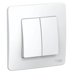 BLANCA С/У 2-клавишный ВЫКЛЮЧАТЕЛЬ (сх.5), 6А, 250В, БЕЛЫЙ