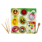 Развивающая игрушка деревянная с шариками Фрукты, коробка C-41931