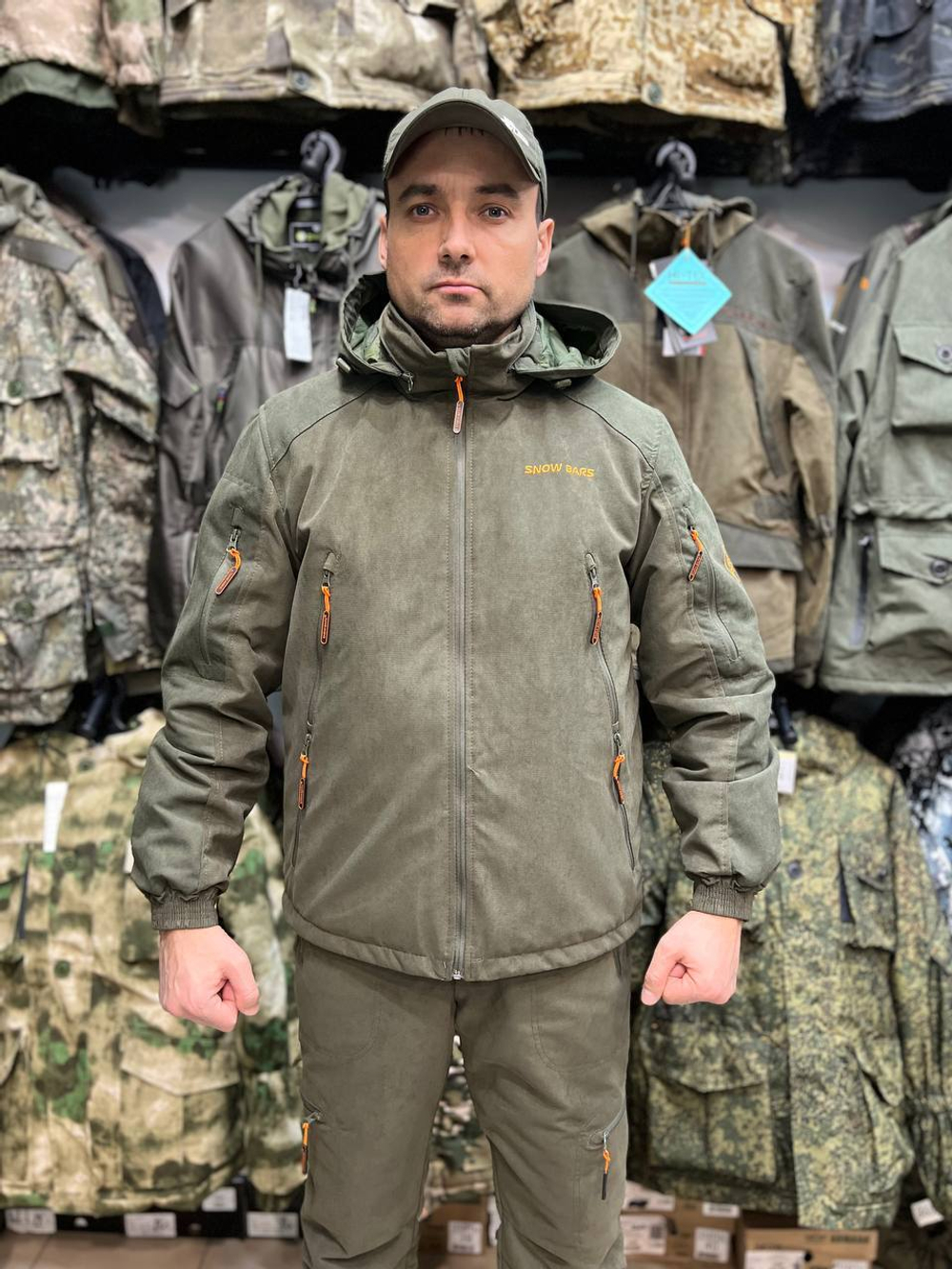 Костюм демисезонный Барс CITY Исландия — утеплённый, тёмный хаки