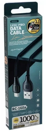 USB cable Type-C 1m Lesu Pro (RC-160a)(Remax) 2.1A black