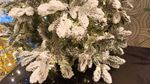 Заснеженная ель с гирляндой «Барокко» теплый свет (Литая+пвх) от 1,2 до 2.4 м