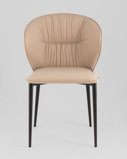 Стул обеденный Deia кремовая экокожа черные ножки