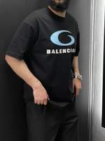 Футболка Balensiaga #H3310 (чёрн.)