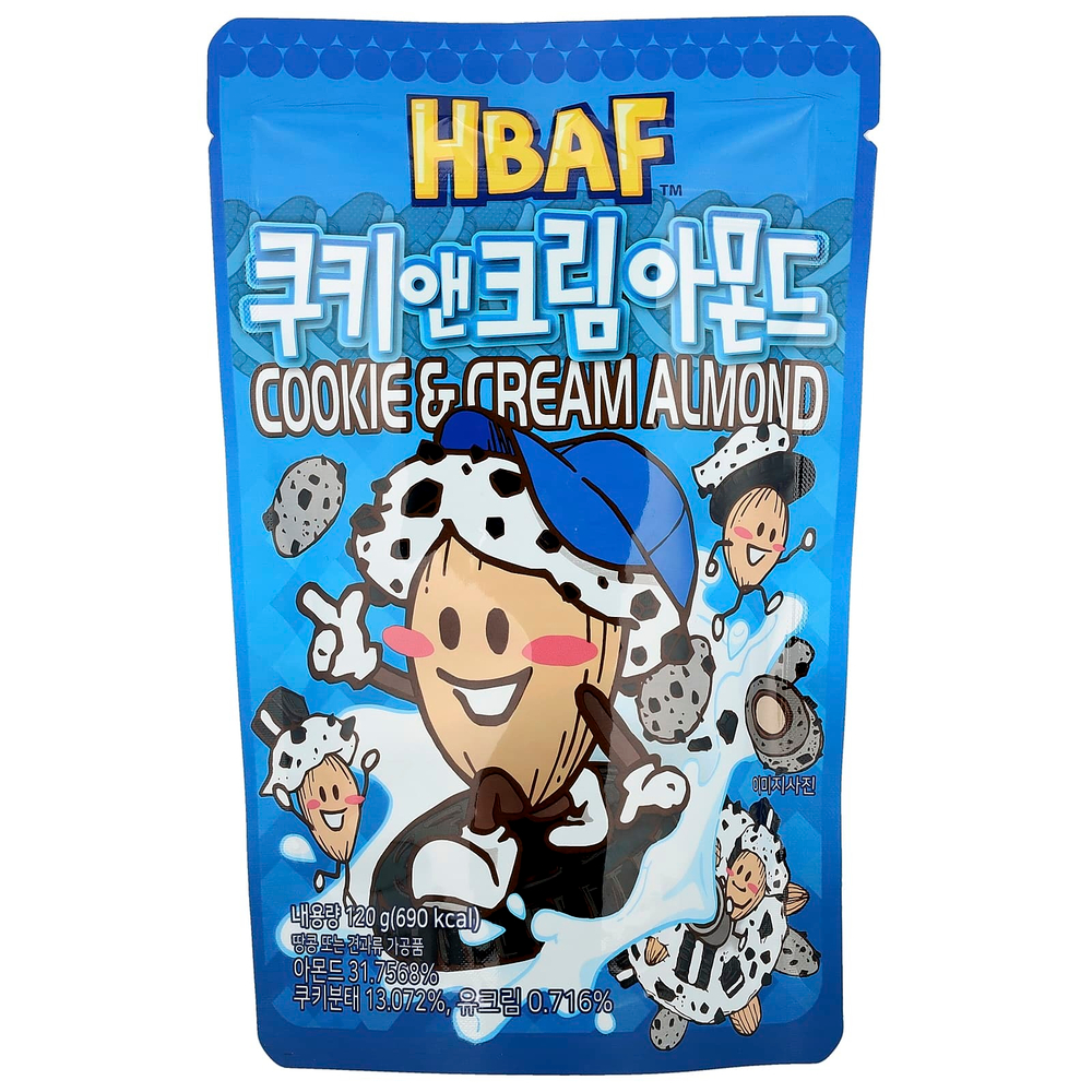 HBAF, Печенье со сливками и миндалем, 120 г