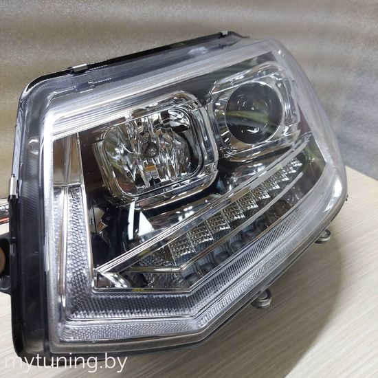 Передние фары Tru DRL для Volkswagen T5 (10-15) динамические хромированные