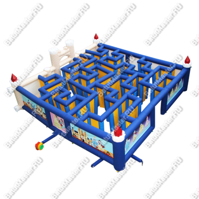 Надувной лабиринт "Сказочный" размер 5*5*2,8 м
