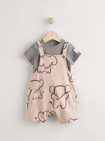 Комбинезон и боди в комплекте для малышей Next E47-400, Розовый, Серый