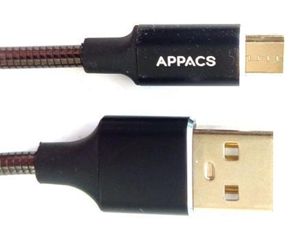 Кабель APPACS (рус.) AP03205m, microUSb, 3A, 1 метр