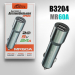 Автомобильный адаптер питания Carlive MR60A CR25 5V/2.4A 2USB (черный) для русских авто