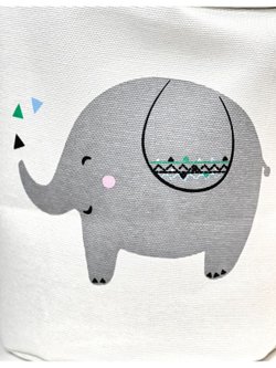 Корзина для белья текстильная (слоник)