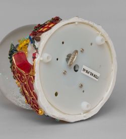 PM-46 Шар муз.со снегом «Дед Мороз и олени» d=120мм