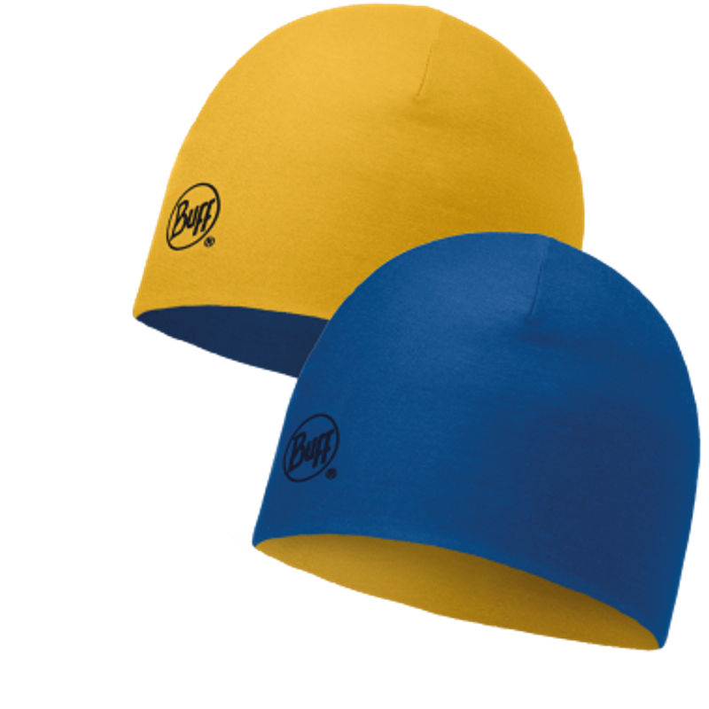 Двойная шерстяная шапка детская Buff Solid Cobalt-Apricot Фото 1