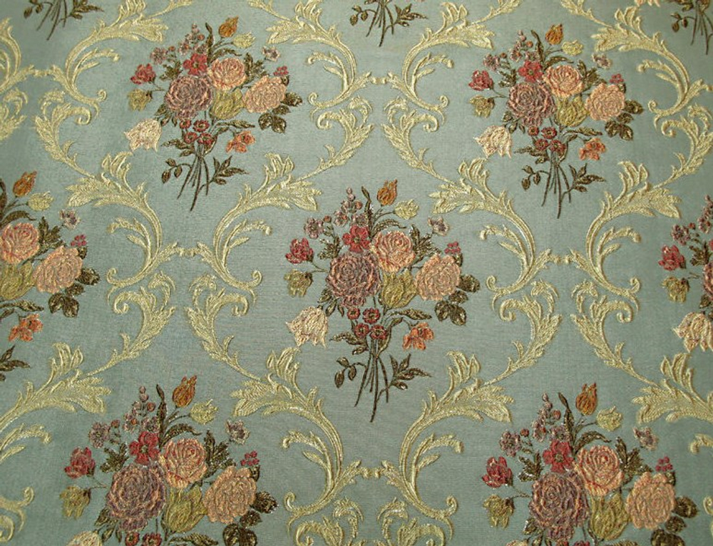 Жаккард Букет большой бирюза